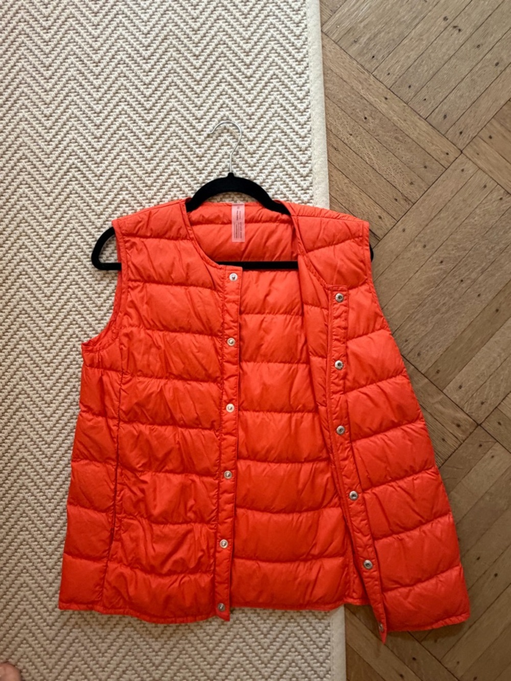 Outdoor Voices Orange Quilted Puffer Vest